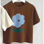 【90-160cm】半袖Ｔシャツ 女の子 スウィート 花柄 プリント - 画像 (5)