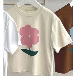 【90-160cm】半袖Ｔシャツ 女の子 スウィート 花柄 プリント - 画像 (6)
