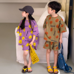 【80-140cm】セットアップ キッズ服 ファッション プリント - 画像 (4)