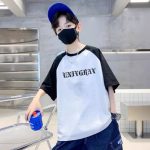 【110-160cm】半袖Tシャツ 男の子 プリント 配色 カジュアル - 画像 (4)
