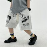 【110-160cm】ショートパンツ 男の子 アルファベット プリント 2色展開 - 画像 (7)