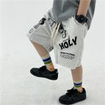 【110-160cm】ショートパンツ 男の子 アルファベット プリント 2色展開 - 画像 (9)