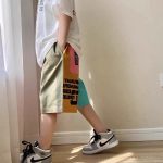 【110-160cm】ショートパンツ 男の子 アルファベット 配色 切り替え プリント カジュアル - 画像 (11)
