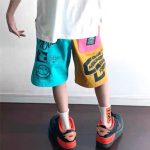 【110-160cm】ショートパンツ 男の子 アルファベット 配色 切り替え プリント カジュアル - 画像 (4)