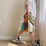 【110-160cm】ショートパンツ 男の子 アルファベット 配色 切り替え プリント カジュアル - 画像 (6)