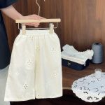【80-130cm】セットアップ 女の子 ノースリーブ 透かし編み - 画像 (4)