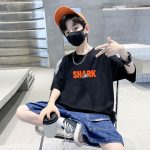 【90-160cm】半袖 トップス Tシャツ  男の子 アルファベット カートゥーン プリント カジュアル - 画像 (11)