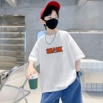 【90-160cm】半袖 トップス Tシャツ  男の子 アルファベット カートゥーン プリント カジュアル - 画像 (5)