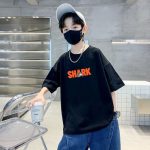【90-160cm】半袖 トップス Tシャツ  男の子 アルファベット カートゥーン プリント カジュアル - 画像 (6)