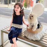 【90-140cm】セットアップ 女の子 切り替え ノースリーブ - 画像 (4)