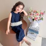【90-140cm】セットアップ 女の子 切り替え ノースリーブ - 画像 (6)