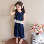 【90-140cm】セットアップ 女の子 切り替え ノースリーブ - 画像 (8)