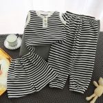【90-150cm】セットアップ 女の子 ボーダー ノースリーブ - 画像 (3)