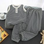 【90-150cm】セットアップ 女の子 ボーダー ノースリーブ - 画像 (6)