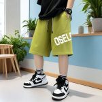 【100-170cm】ショートパンツ 男の子 5色展開 プリント アルファベット カジュアル - 画像 (5)