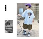 【120-170cm】セットアップ  男の子 プリント カートゥーン 半袖 Tシャツ＋ショートパンツ - 画像 (13)
