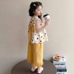 【80-140cm】セットアップ 女の子 リボン ノースリーブ ドット柄 - 画像 (4)