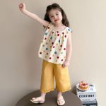 【80-140cm】セットアップ 女の子 リボン ノースリーブ ドット柄 - 画像 (7)