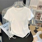 【110-160cm】半袖Tシャツ 女の子 シンプル シャーリング - 画像 (6)