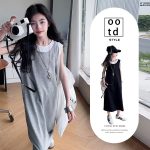 【120-170cm】ワンピース 女の子 レイヤード風 切り替え - 画像 (3)