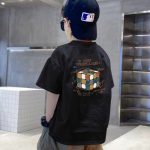 【90-160cm】 半袖 トップス Tシャツ 男の子 カートゥーン ラウンドネック プリント カジュアル - 画像 (5)