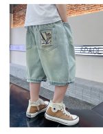 【110-170cm】ショートパンツ 男の子 プリント 落書き ダメージ加工 カジュアル - 画像 (7)