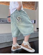 【110-170cm】ショートパンツ 男の子 プリント 落書き ダメージ加工 カジュアル - 画像 (8)