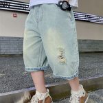 【110-170cm】ショートパンツ 男の子 プリント 落書き ダメージ加工 カジュアル - 画像 (6)