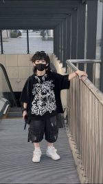 【100-170cm】半袖 トップス Tシャツ  男の子 プリント アルファベット ストリート - 画像 (8)