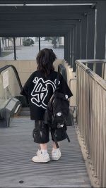 【100-170cm】半袖 トップス Tシャツ  男の子 プリント アルファベット ストリート - 画像 (9)