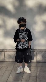 【100-170cm】半袖 トップス Tシャツ  男の子 プリント アルファベット ストリート - 画像 (10)