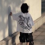 【100-170cm】半袖 トップス Tシャツ  男の子 プリント アルファベット ストリート - 画像 (6)
