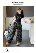 【120-170cm】半袖Ｔシャツorカーゴパンツ 女の子 カモフラ クール - 画像 (9)