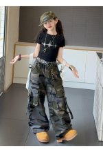 【120-170cm】半袖Ｔシャツorカーゴパンツ 女の子 カモフラ クール - 画像 (15)