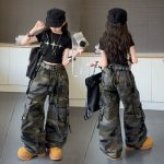 【120-170cm】半袖Ｔシャツorカーゴパンツ 女の子 カモフラ クール - 画像 (3)