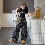 【120-170cm】半袖Ｔシャツorカーゴパンツ 女の子 カモフラ クール - 画像 (4)
