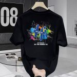 【90-160cm】半袖Tシャツ キッズ 落書き ストリート系 前後プリント - 画像 (13)