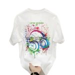 【90-160cm】半袖Tシャツ キッズ 落書き ストリート系 前後プリント - 画像 (8)
