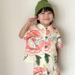 【80-150cm】セットアップorワンピース 兄弟姉妹 折り襟 プリント - 画像 (6)