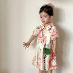 【80-150cm】セットアップorワンピース 兄弟姉妹 折り襟 プリント - 画像 (7)