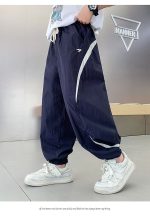 【110-170cm】パンツ 男の子 無地 切り替え カジュアル - 画像 (8)