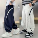 【110-170cm】パンツ 男の子 無地 切り替え カジュアル - 画像 (2)