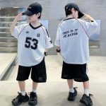 【100-180cm】セットアップ 男の子 アルファベット プリント スポーツ - 画像 (11)
