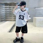 【100-180cm】セットアップ 男の子 アルファベット プリント スポーツ - 画像 (13)