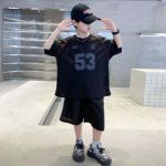 【100-180cm】セットアップ 男の子 アルファベット プリント スポーツ - 画像 (14)