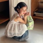【100-150cm】トップスorパンツorセットアップ 女の子 ファッション レース 切り替え - 画像 (3)