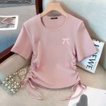 【120-170cm】半袖Ｔシャツ 女の子 無地 リボン結び - 画像 (5)
