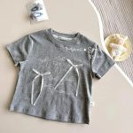 【80-150cm】半袖 Tシャツ 女の子 プリント リボン結び - 画像 (5)