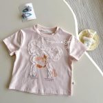 【80-150cm】半袖 Tシャツ 女の子 プリント リボン結び - 画像 (6)