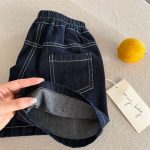 【90-150cm】セットアップ 男の子 デニム 無地 シャッツ＋ショートパンツ - 画像 (5)